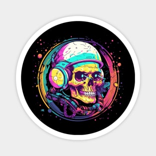 Cyberpunk Pilot Skull Magnet